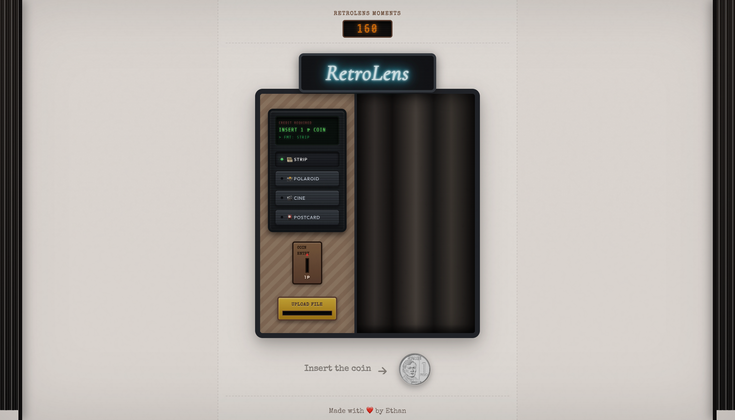 Vintage Booth Web Design Mockup