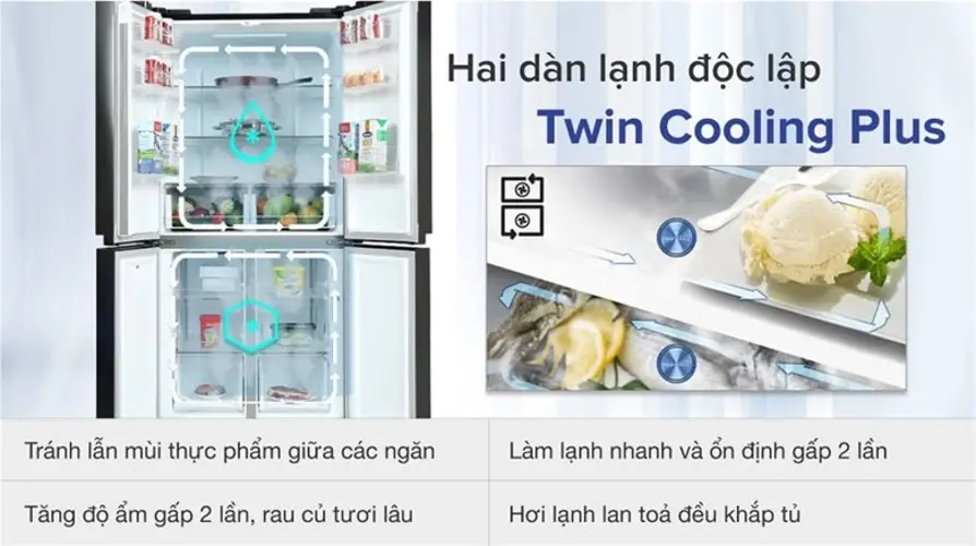 Đánh giá tủ lạnh Samsung Inverter 488 lít RF48A4000B4 SV - Thông số kỹ thuật, ưu điểm, nhược điểm, hiệu suất và chất lượng