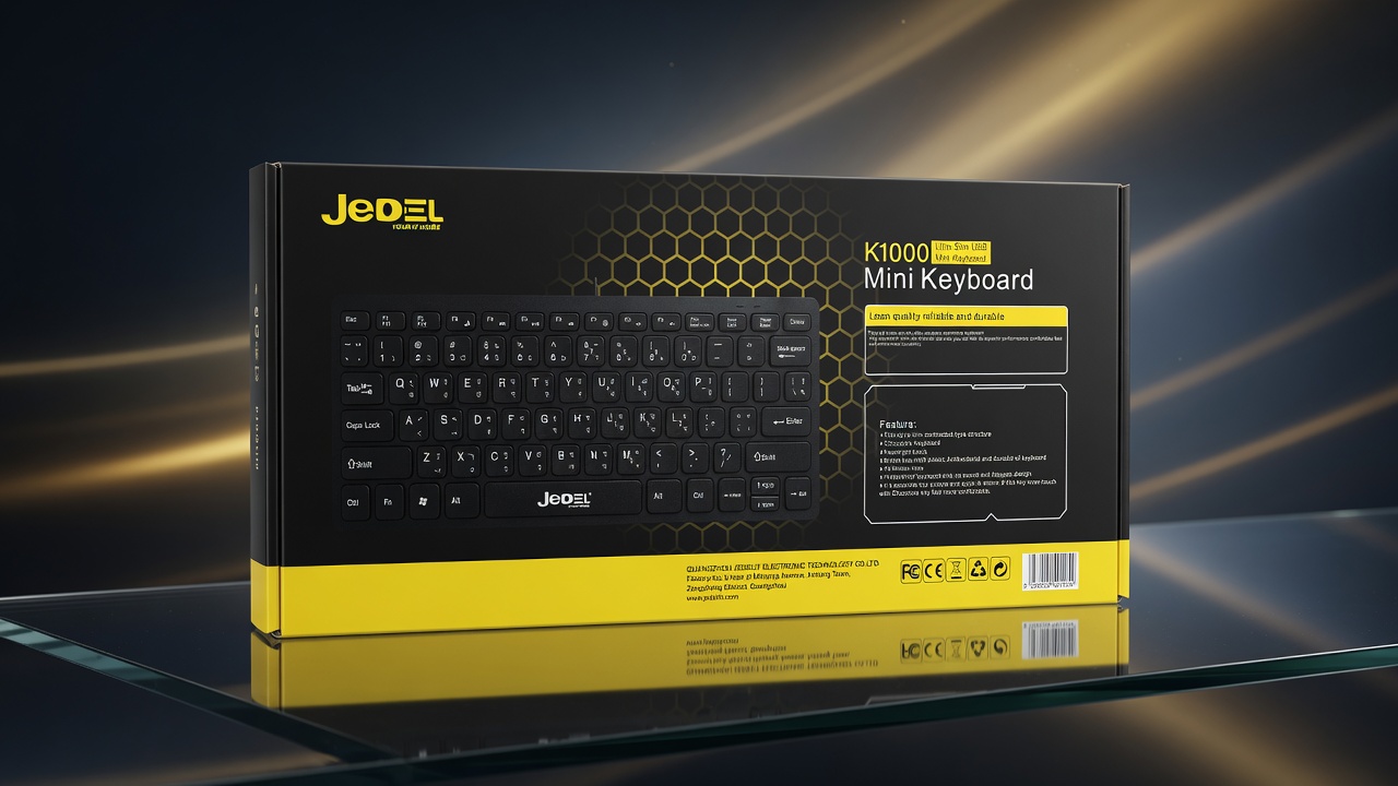 JEDEL K1000 Mini Wired Keyboard for Laptop