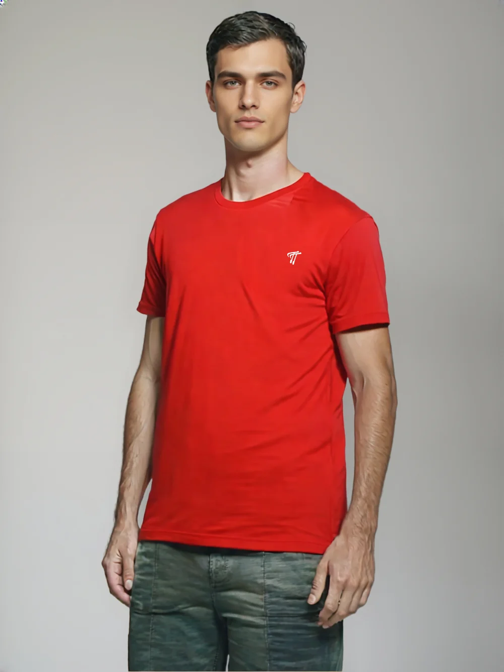  Red Classic Cotton T-Shirt