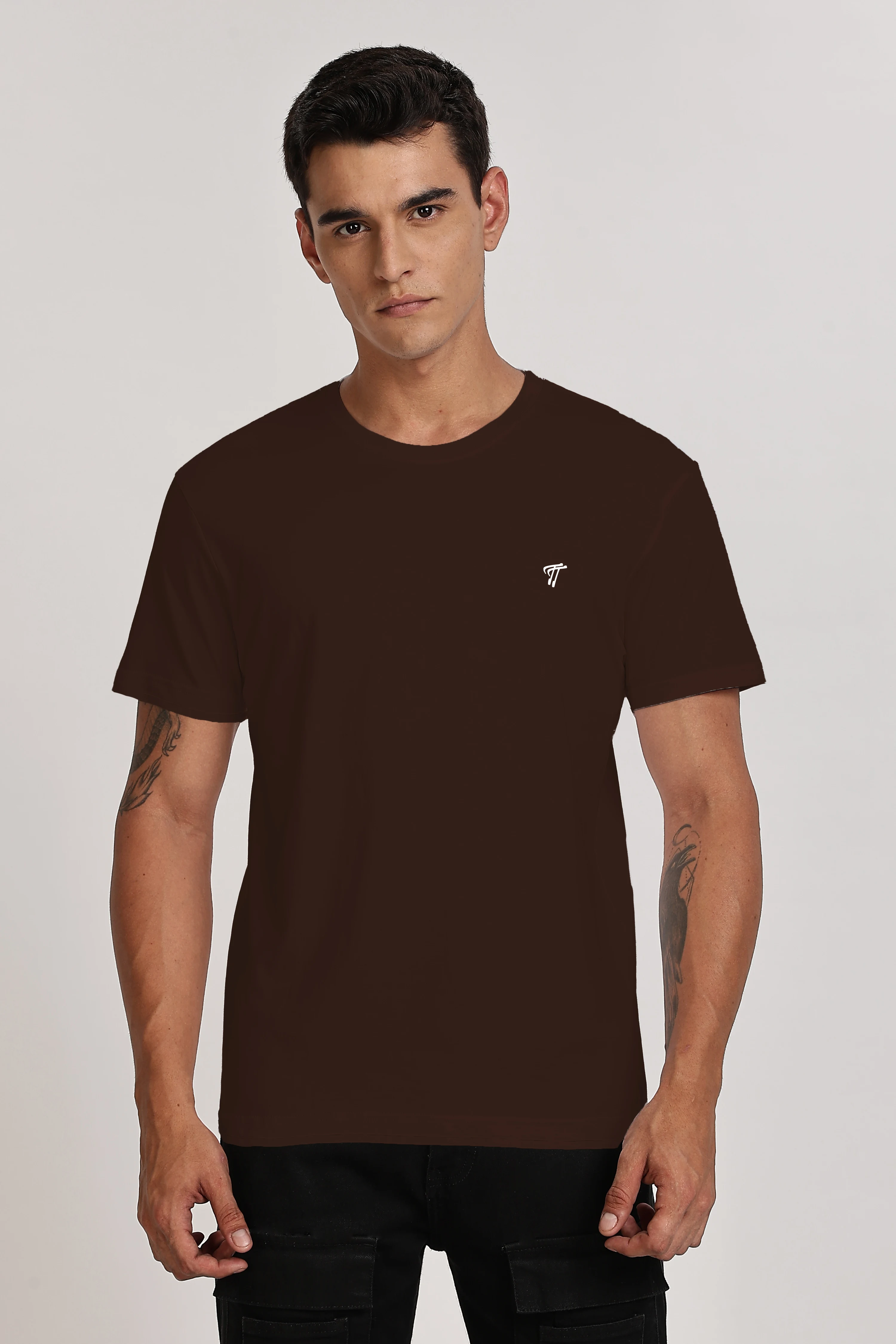 Coffee Brown  Classic Cotton T-Shirt