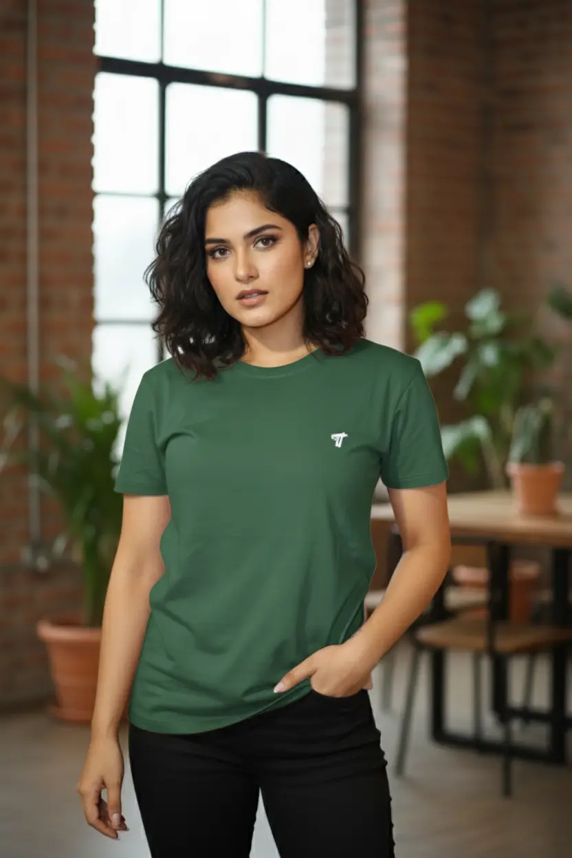 Green Classic Cotton T-Shirt