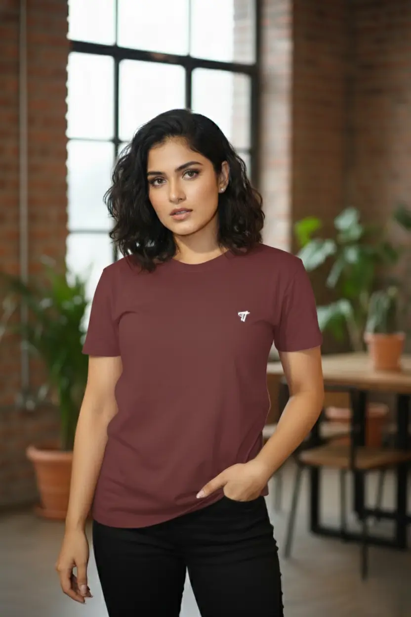 Maroon  Classic Cotton T-Shirt