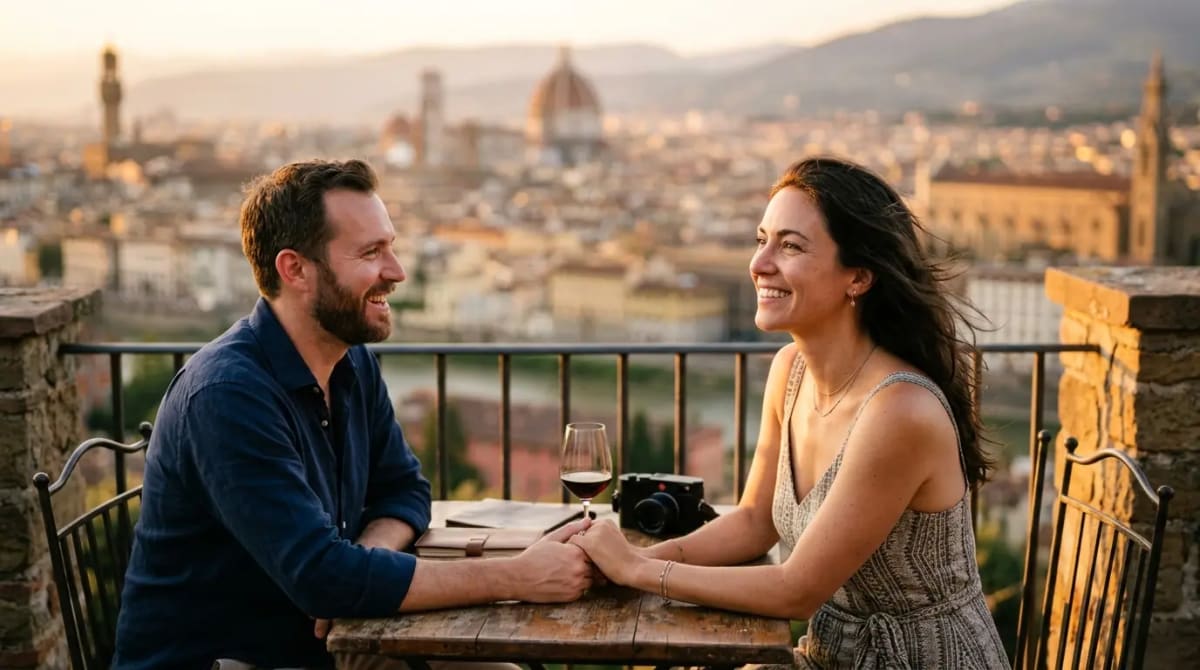 Couple mastering Amex Gold Card without beginner mistakes in city travel