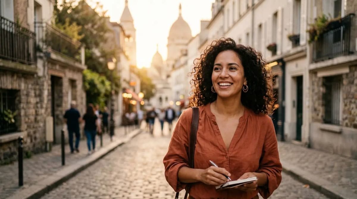 Radiant traveler concluding Capital One Venture X worth it for beginners on golden hour city street 2026