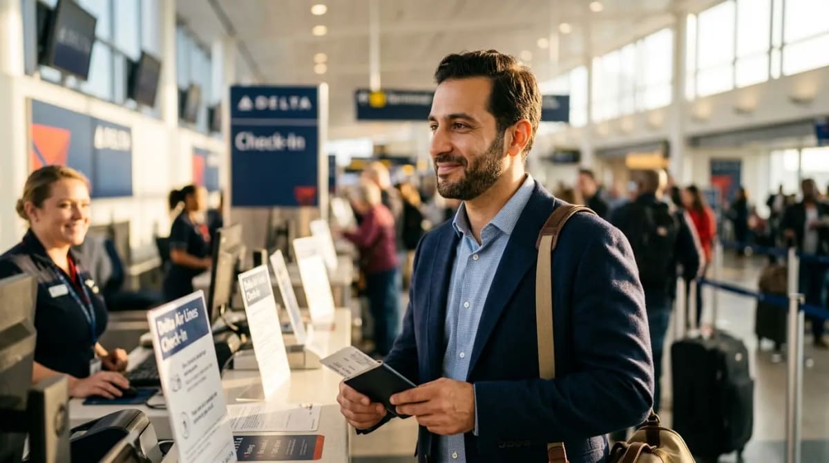 Delta SkyMiles Platinum and Reserve 2026 statement credits offsetting fees at luxury resort pool golden hour