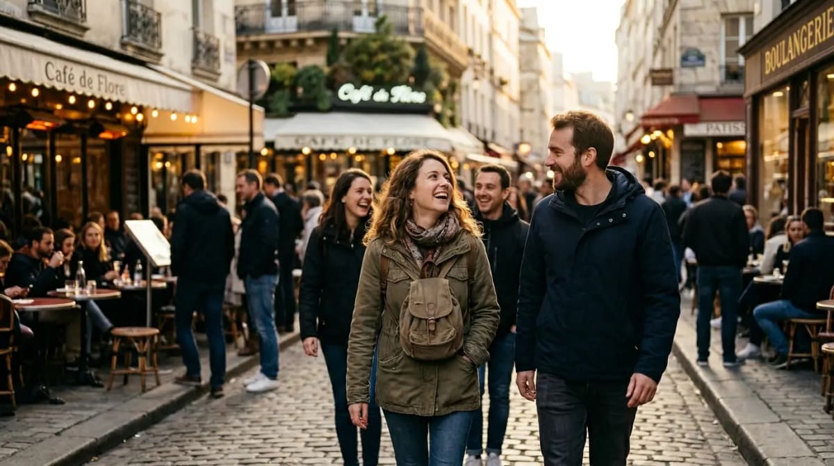 European city street walk with diverse American travelers and Flying Blue Promo Rewards conclusion 2026