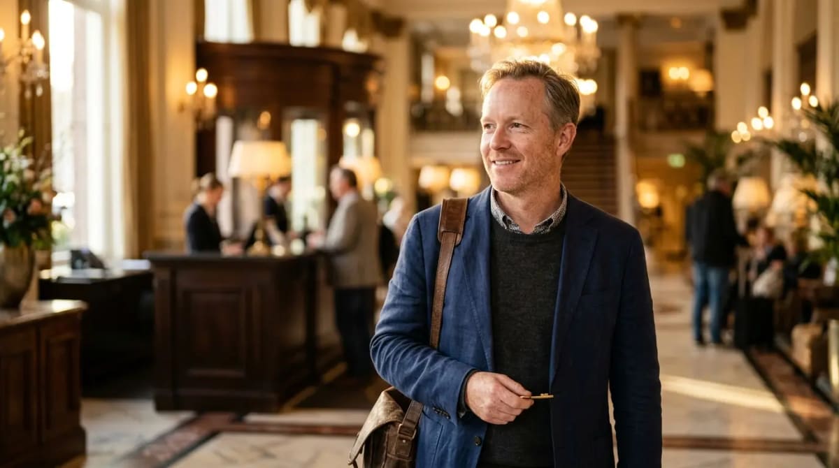 Five-star European hotel lobby illustrating Flying Blue standard award pricing vs May 2026 Promo Rewards