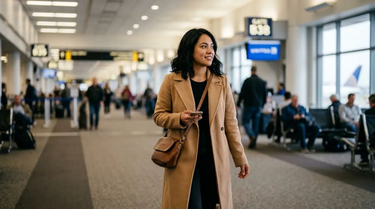 Traveler walking through airport terminal clarifying common questions about the cutoff