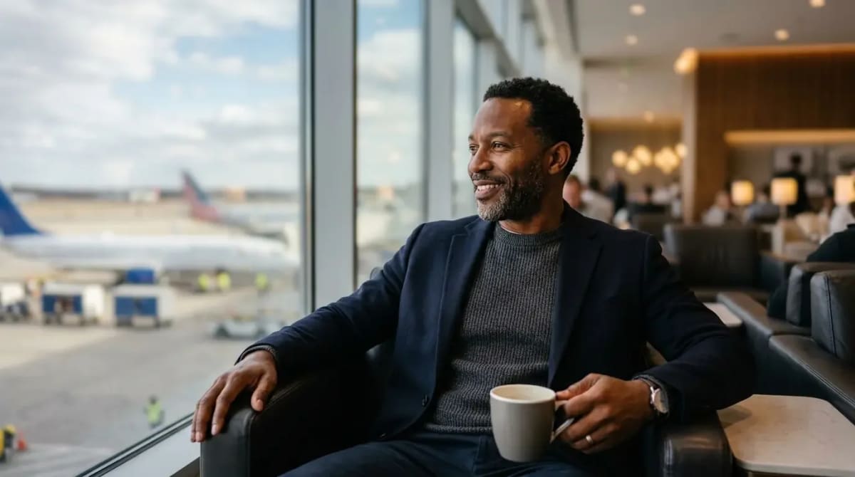 Traveler reflecting on real-world value of Capital One Venture X lounge access