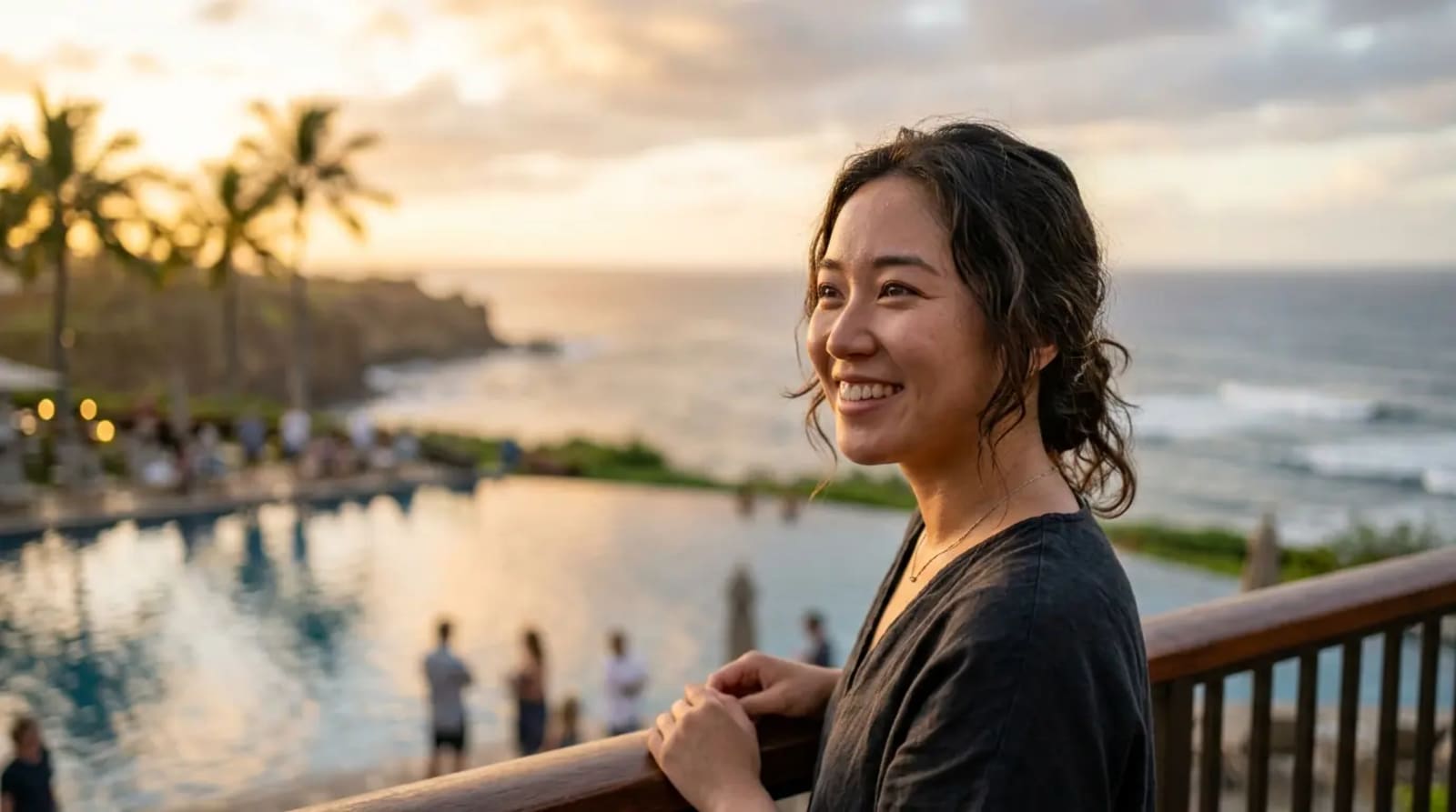 American family travelers discovering World of Hyatt benefits 2026 elite status perks and Milestone Rewards at luxury resort pool