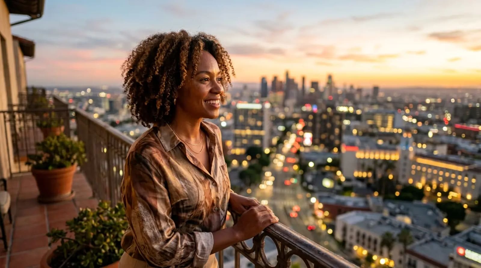 Thoughtful American traveler on luxury hotel balcony for Amex Gold vs Chase Sapphire Preferred 2026 comparison