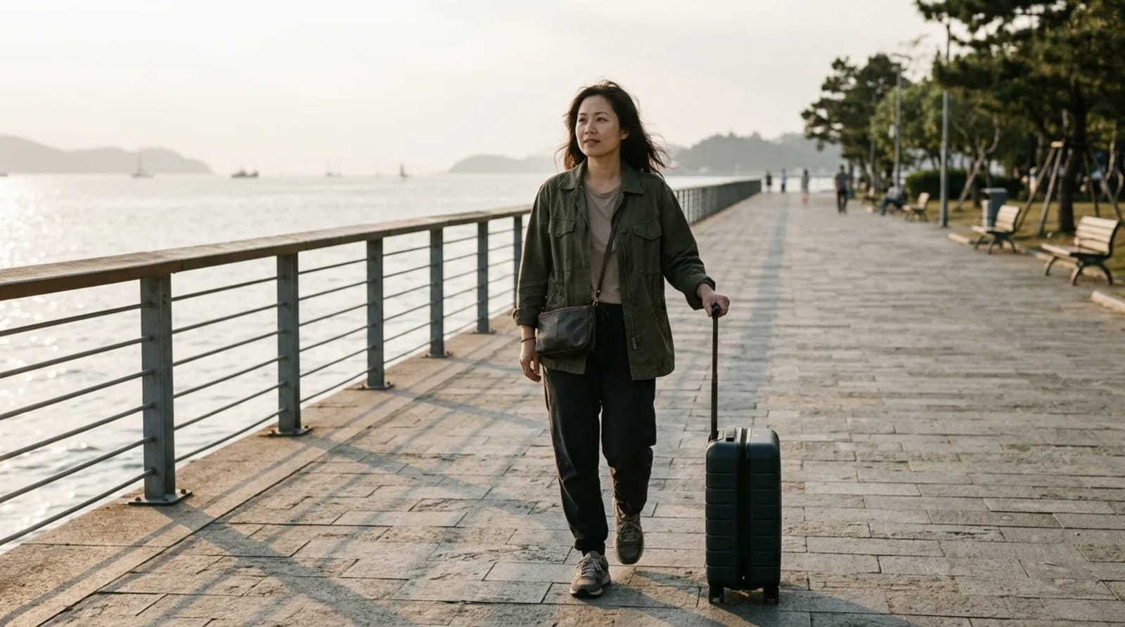 Traveler on a waterfront promenade considering Freedom Unlimited vs Flex 2026