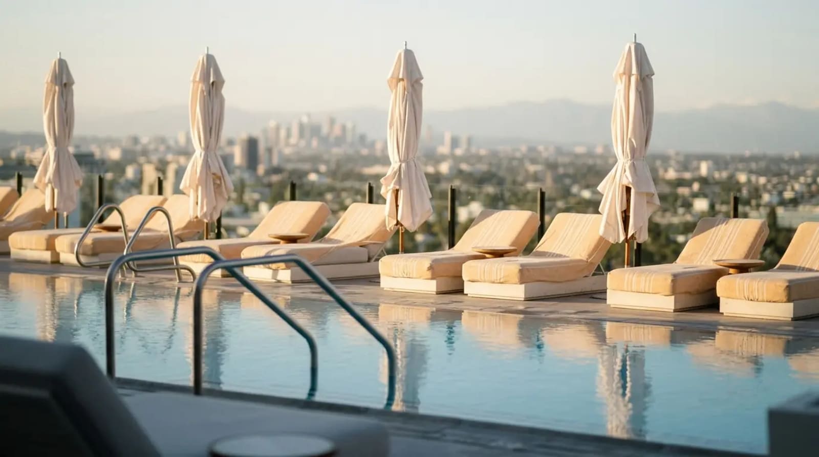 View from the pool deck at the Waldorf Astoria Beverly Hills 2026