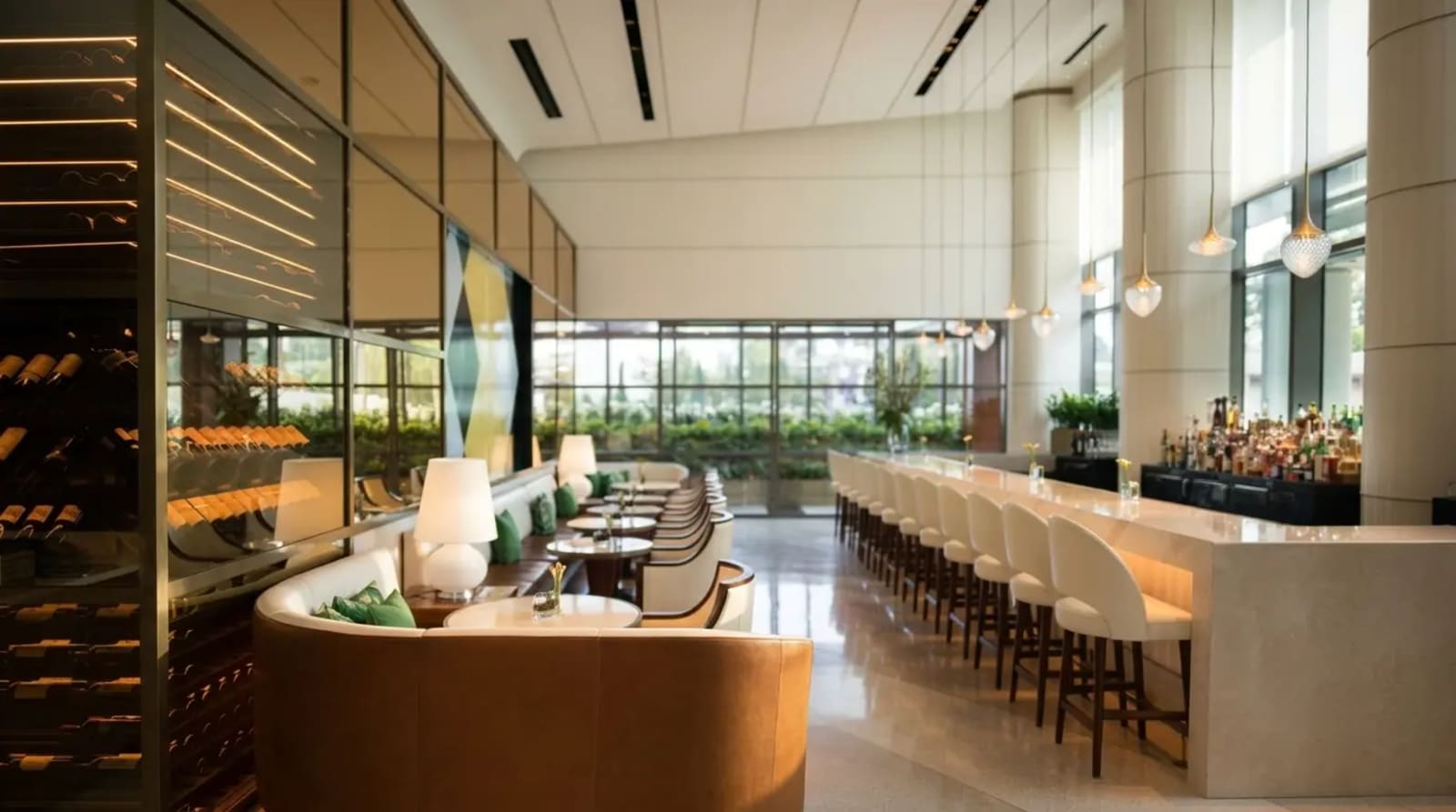 View from of the restaurant at the Waldorf Astoria Beverly Hills 2026