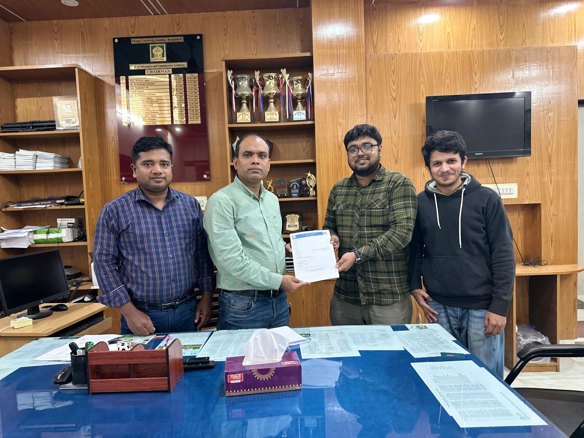 ICT IU developer team with the chairman