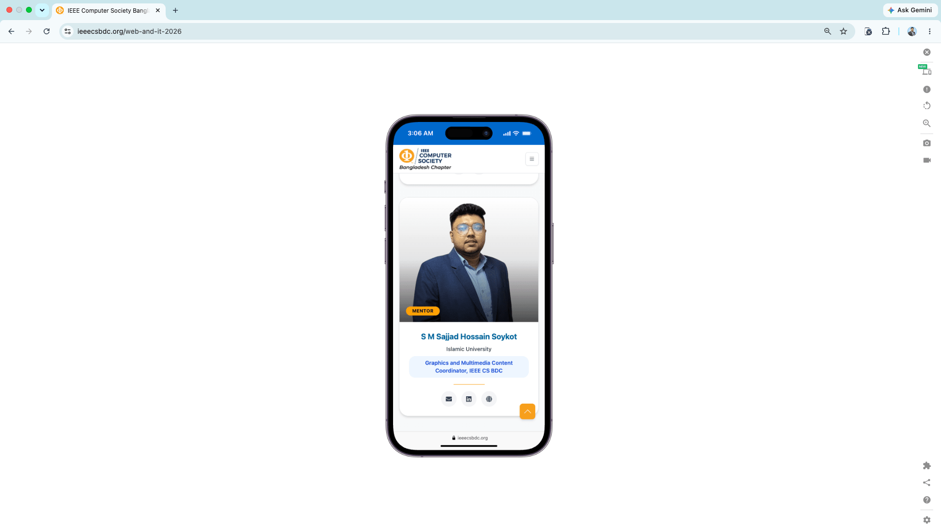 IEEE CS BDC mobile view