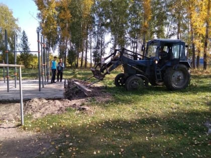 Площадка по сдаче норм ГТО на стадионе «Победа» в с. Смоленском совершенствуется