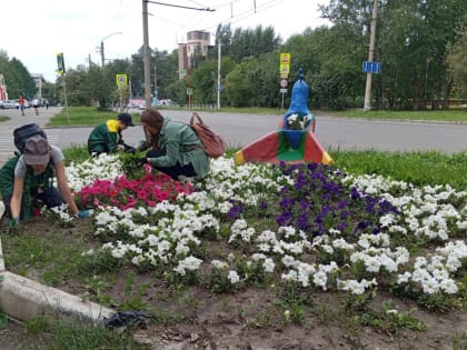 Студенты продолжают благоустройство города