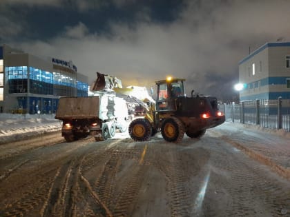 Более 9 тысяч кубометров снега вывезено с улиц города в ночь на  8 января
