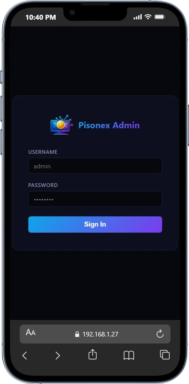 mobile pisonex login