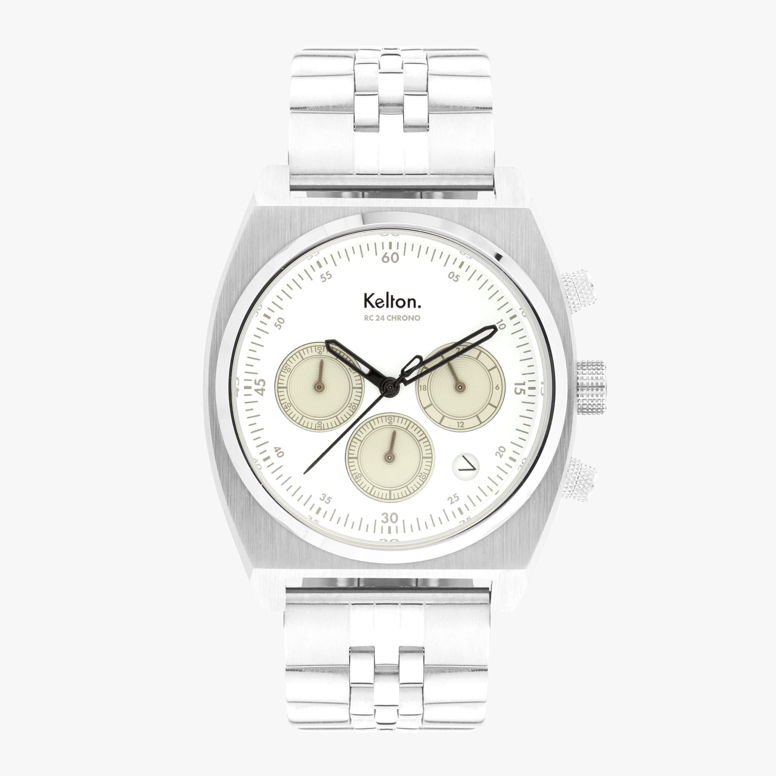Kelton RC24 White Jubilee Mechanical-Quartz Chronograph | World 