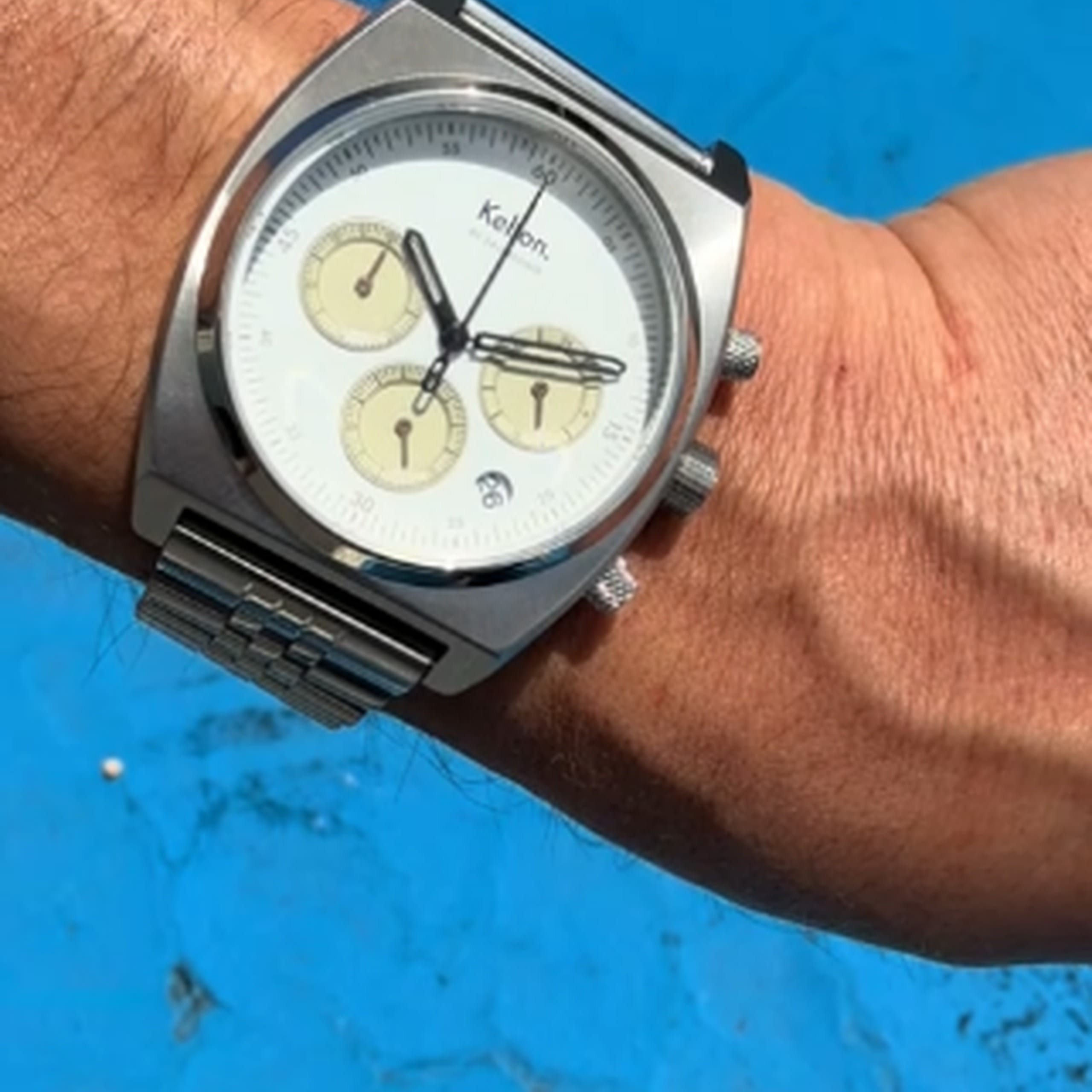 Kelton RC24 White Jubilee Mechanical-Quartz Chronograph | World 