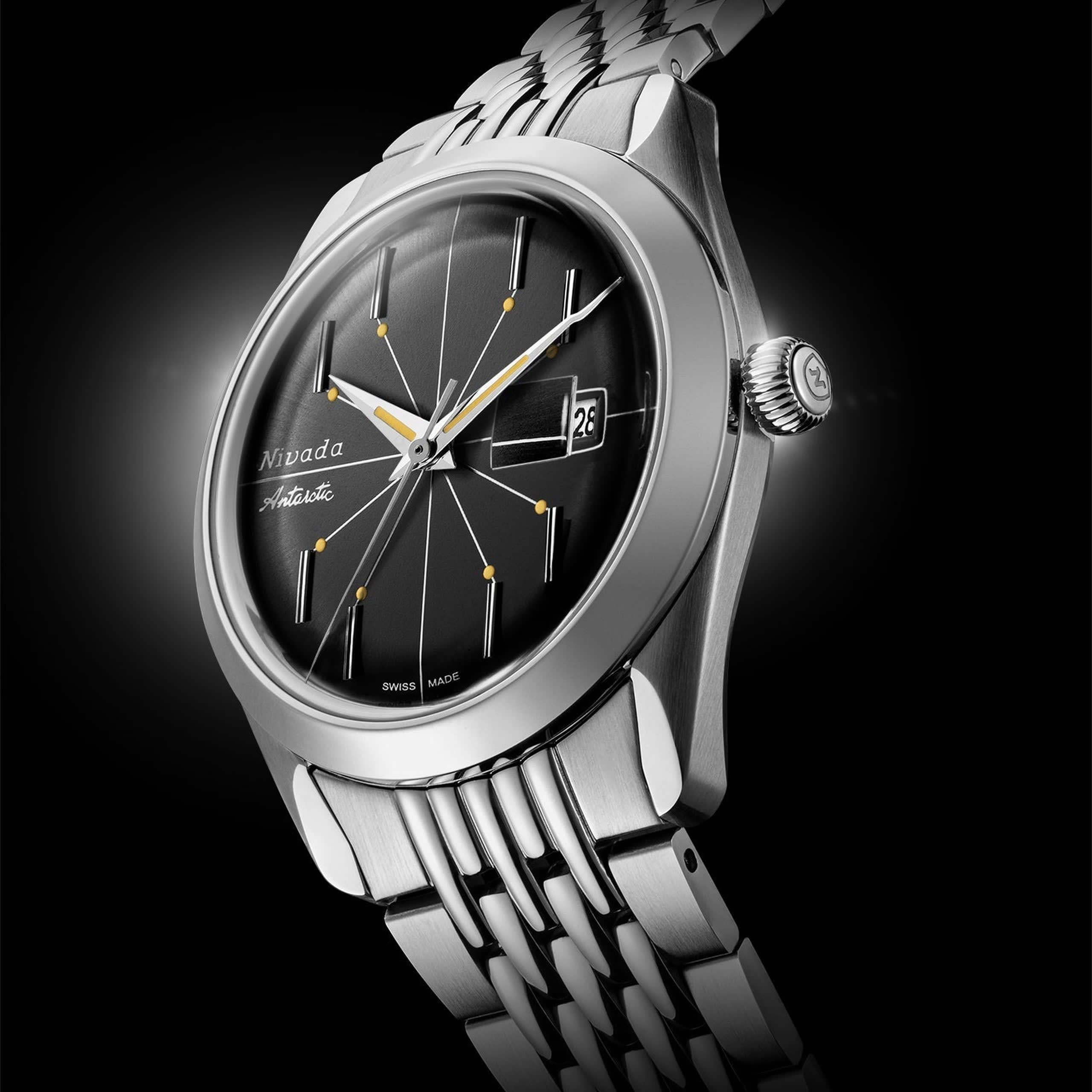 Nivada Antarctic Spider Black 38mm – Black Leather | World Watch