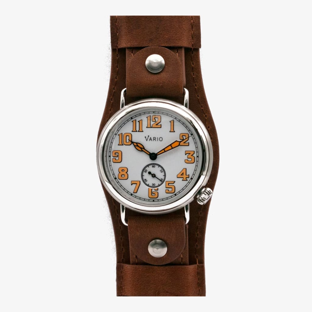 Vario 1918 Trench White Dial with Orange Lume