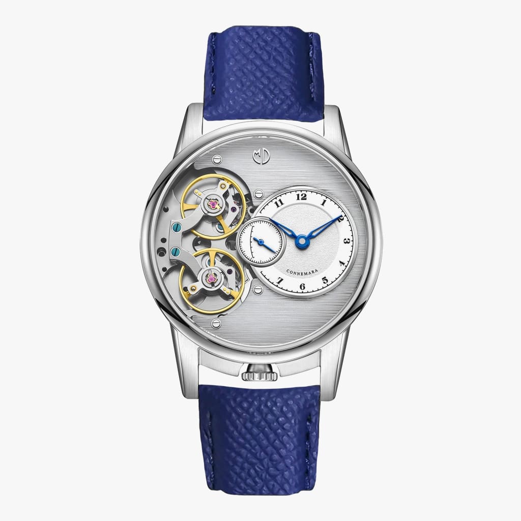 Md Watches Connemara Gunpowder Azure Horizon blue leather strap