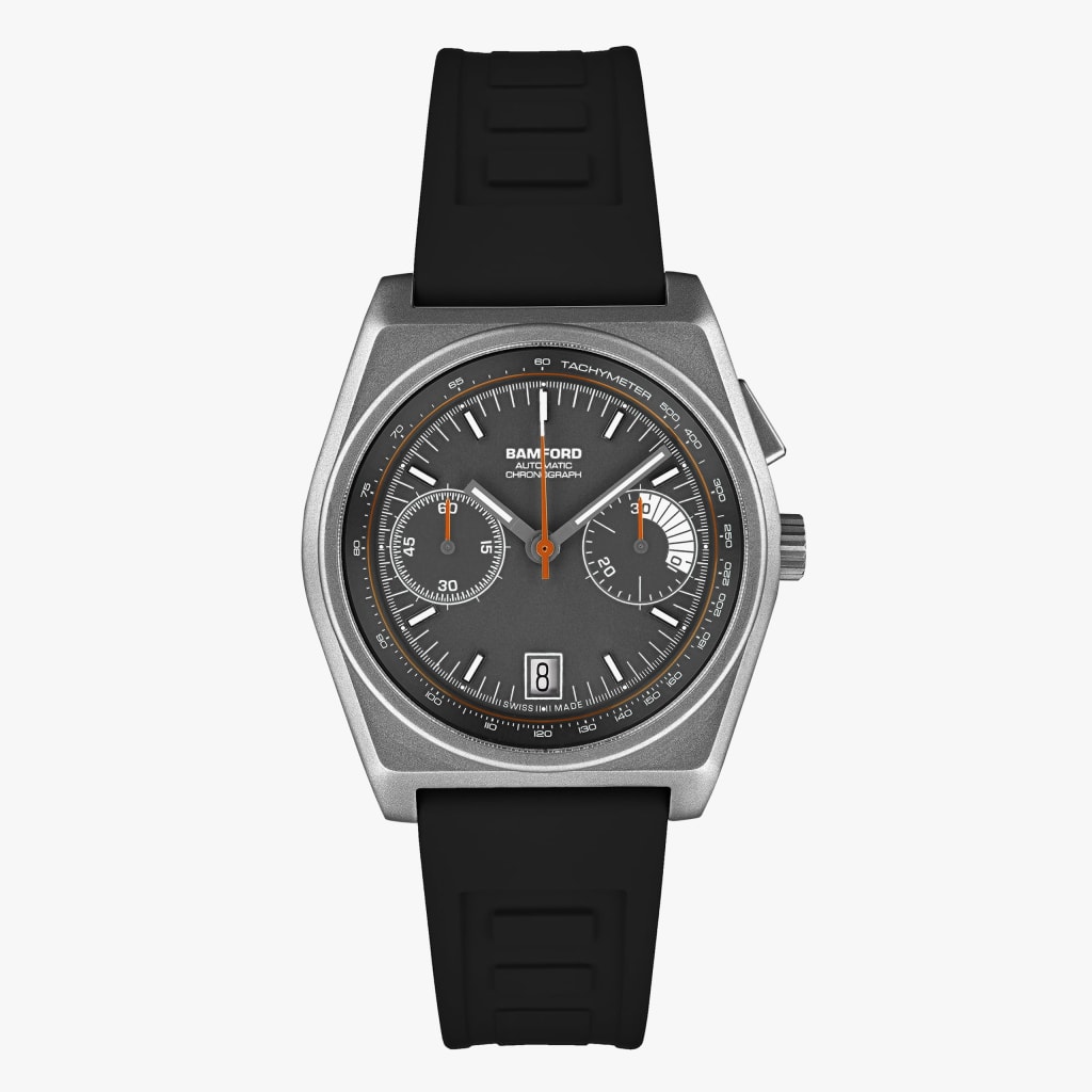 Bamford London Titanium B347 - Grey/White/Flame Orange