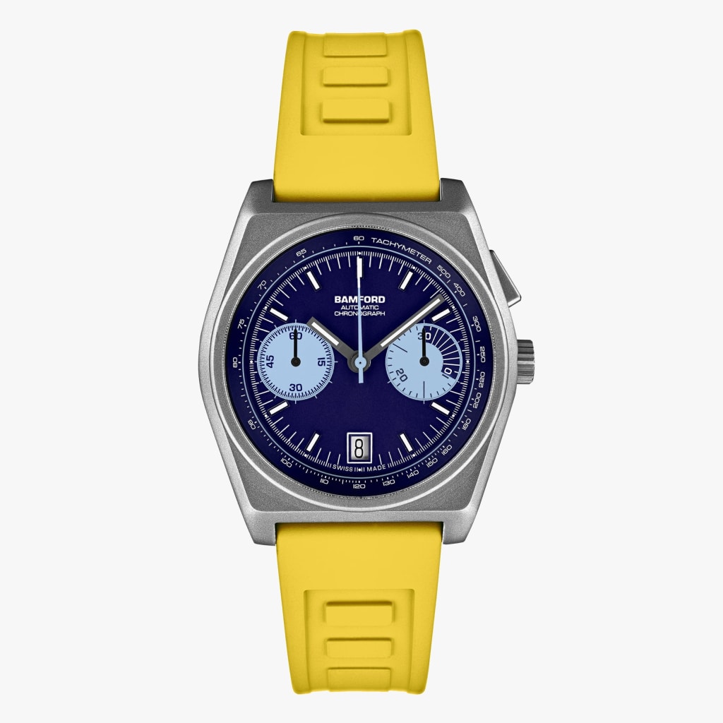Bamford London Titanium B347 - Navy Blue/Aqua Blue
