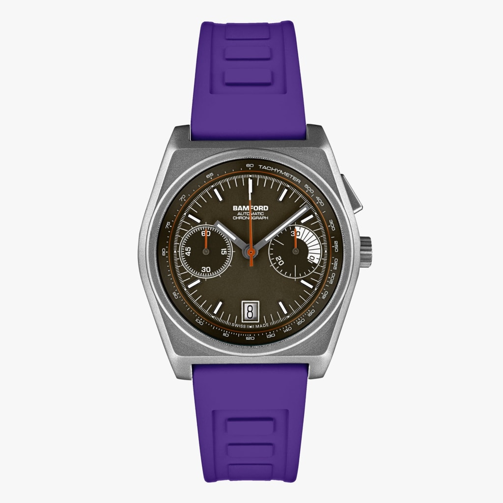 Bamford London Titanium B347 - Brown/Flame Orange