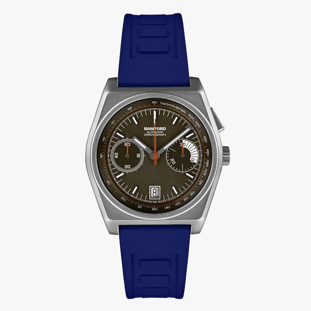 Bamford London Titanium B347 - Brown/Flame Orange
