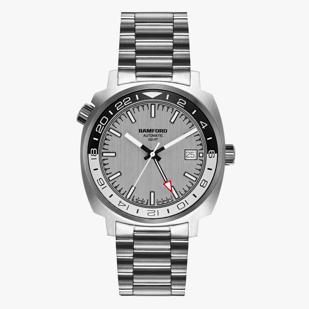 Bamford London GMT Steel - Silver/Black