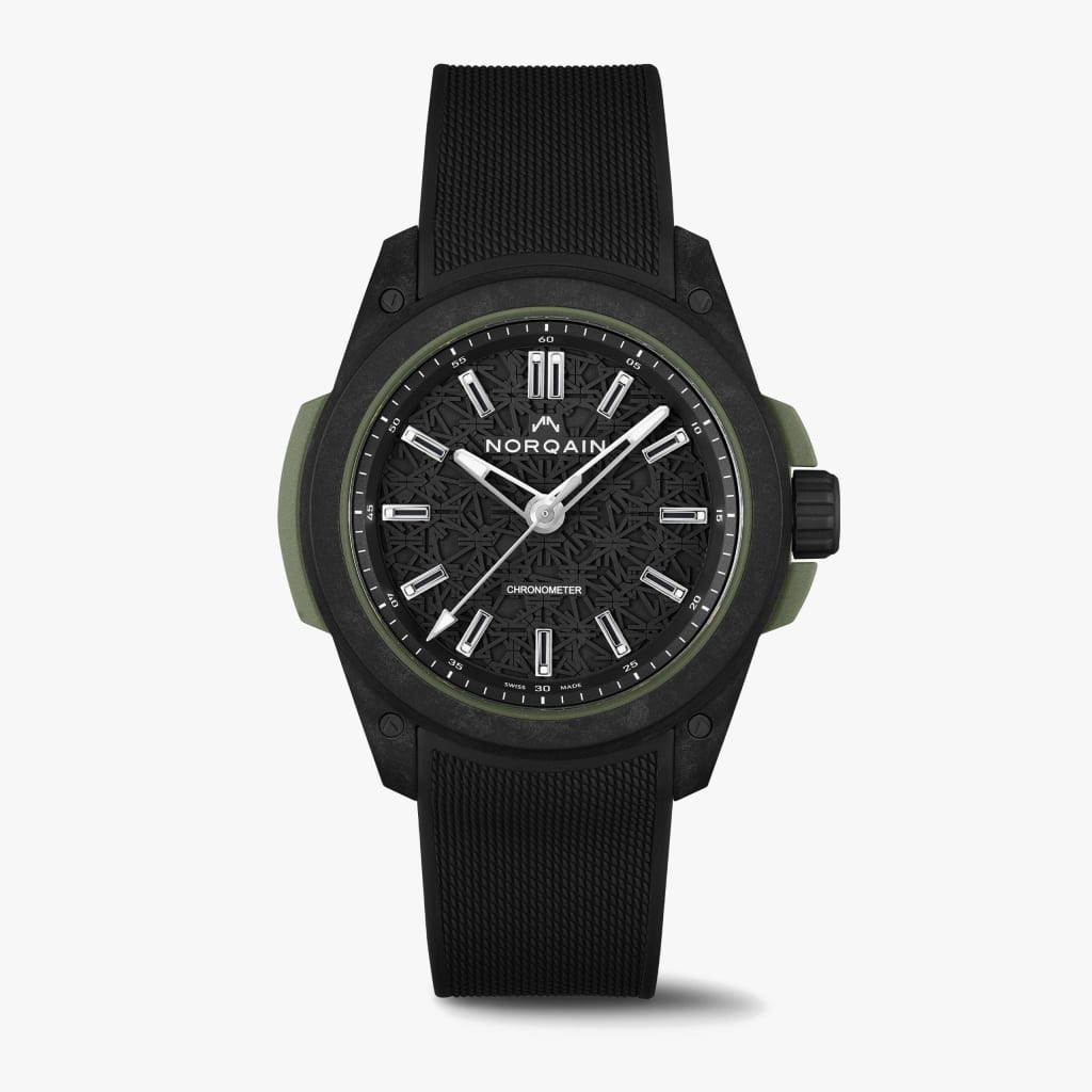 Norqain Wild One Black Mesh Rubber - Folding clasp