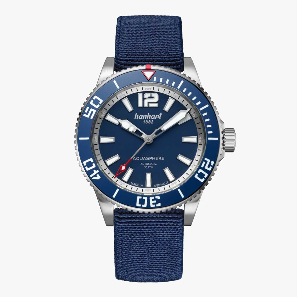 Hanhart Aquasphere FreeFall Blue, 42mm