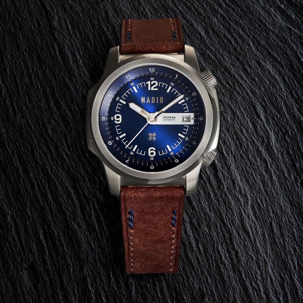 Nadir Vespera Blue Italian Leather