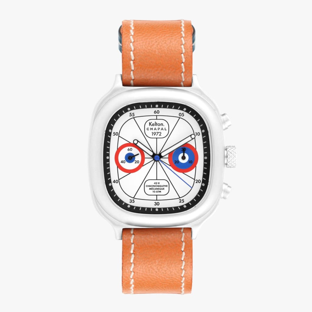 Kelton Chronographe 1972 Sky red & blue Kelton x Chapal