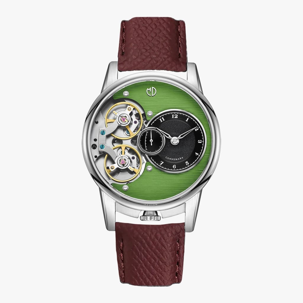 Md Watches Connemara Shamrock Rich Chestnut Dark Brown leather strap