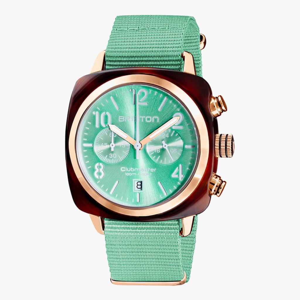 Briston Clubmaster Classic - Chrono - Gold - Verde Agua