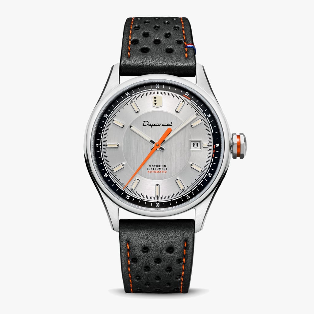 Autosport Date - Silver - Racing Noir Orange Ardillon