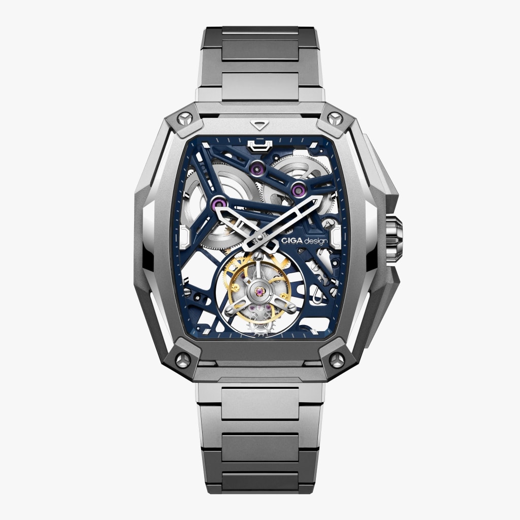 Ciga Design Advanced Skeleton Complication Hunter Tourbillon Blue
