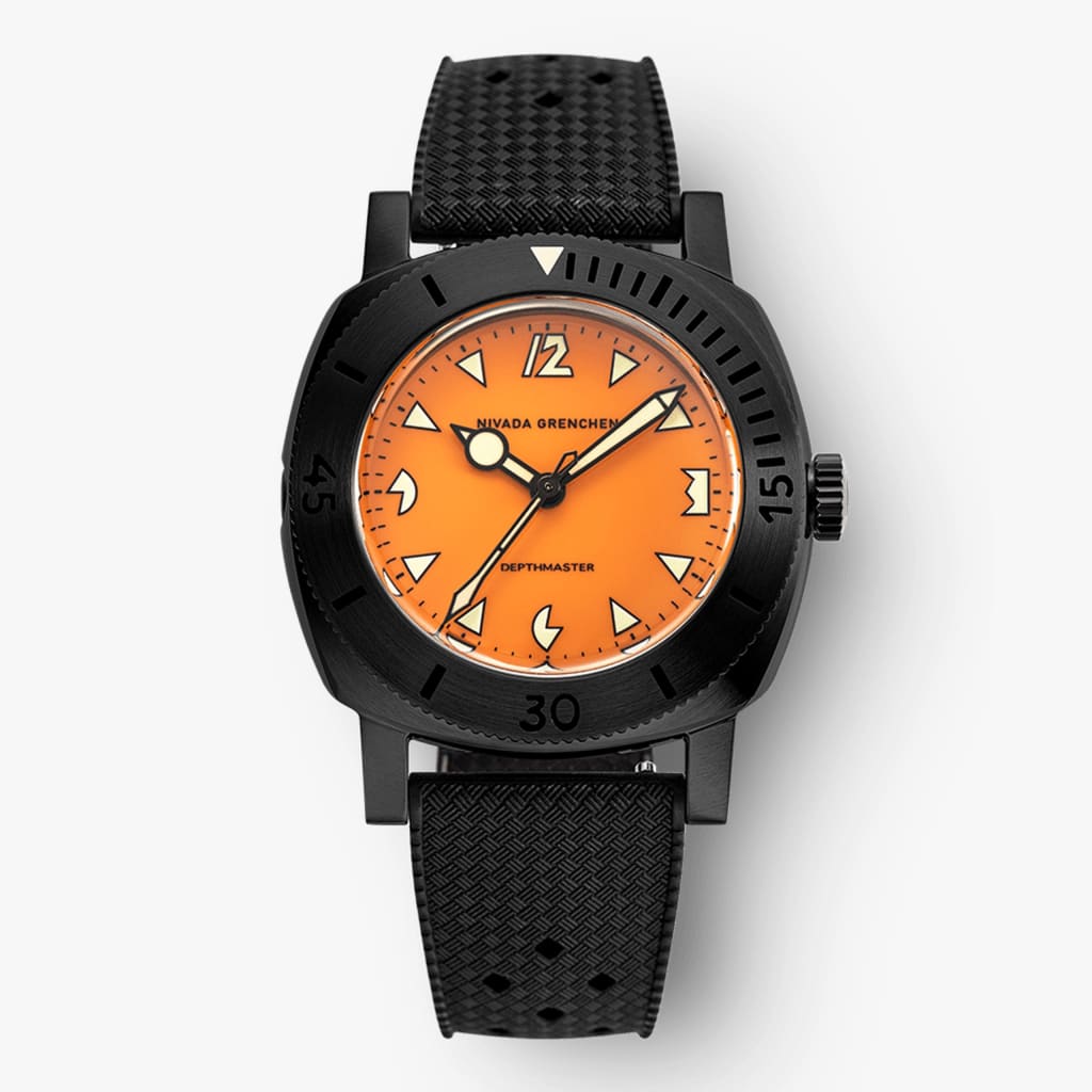 Nivada Depthmaster Black Pumpkin - Black Rubber
