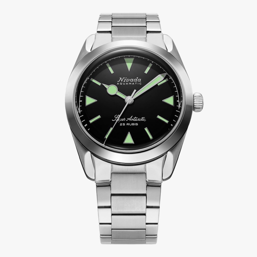 Nivada Super Antarctic Green - 38mm - Bracelet Flat link
