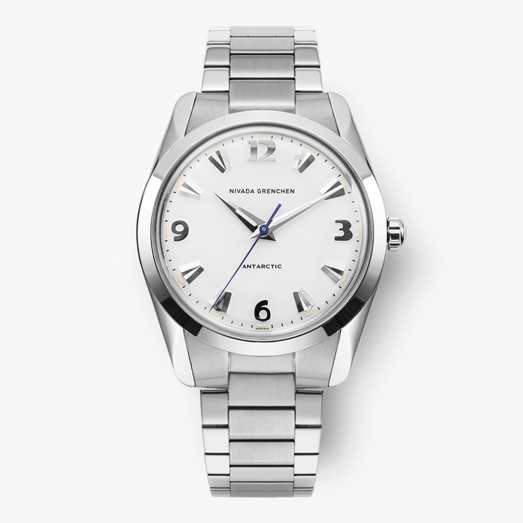 Nivada Antarctic White Luminova - 35mm - Bracelet Flat Link