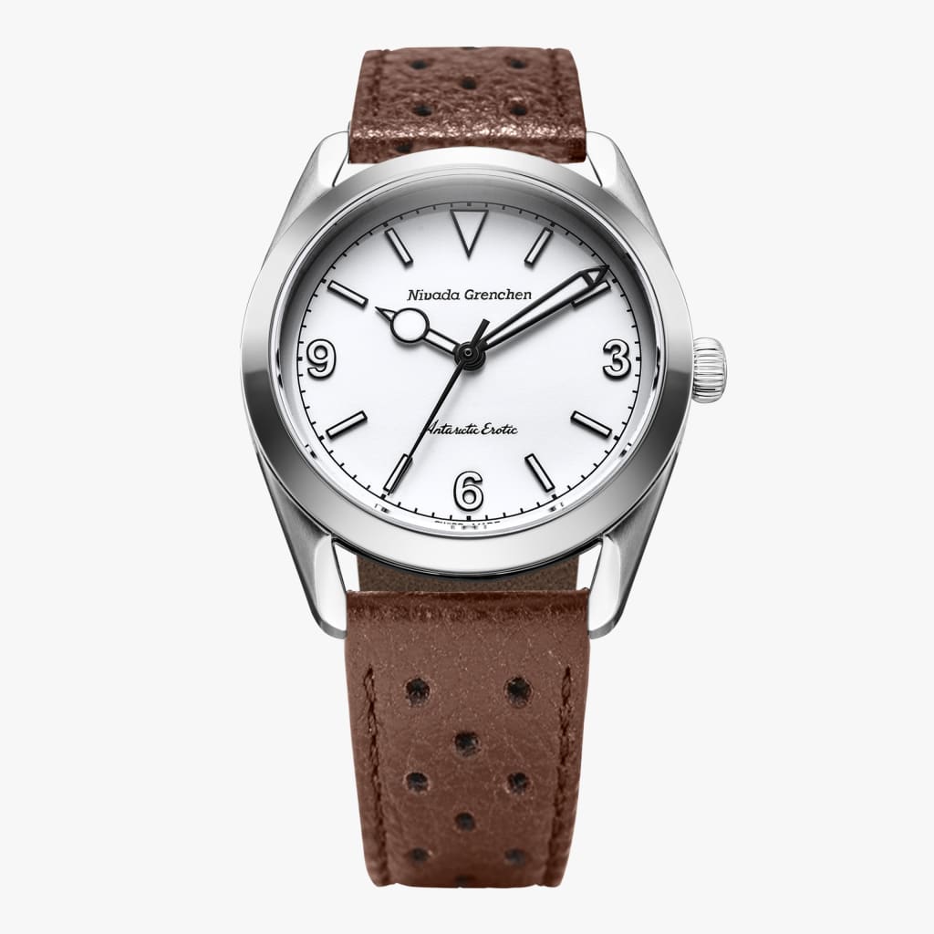 Nivada Antarctic Erotic - White - Brown Racing strap