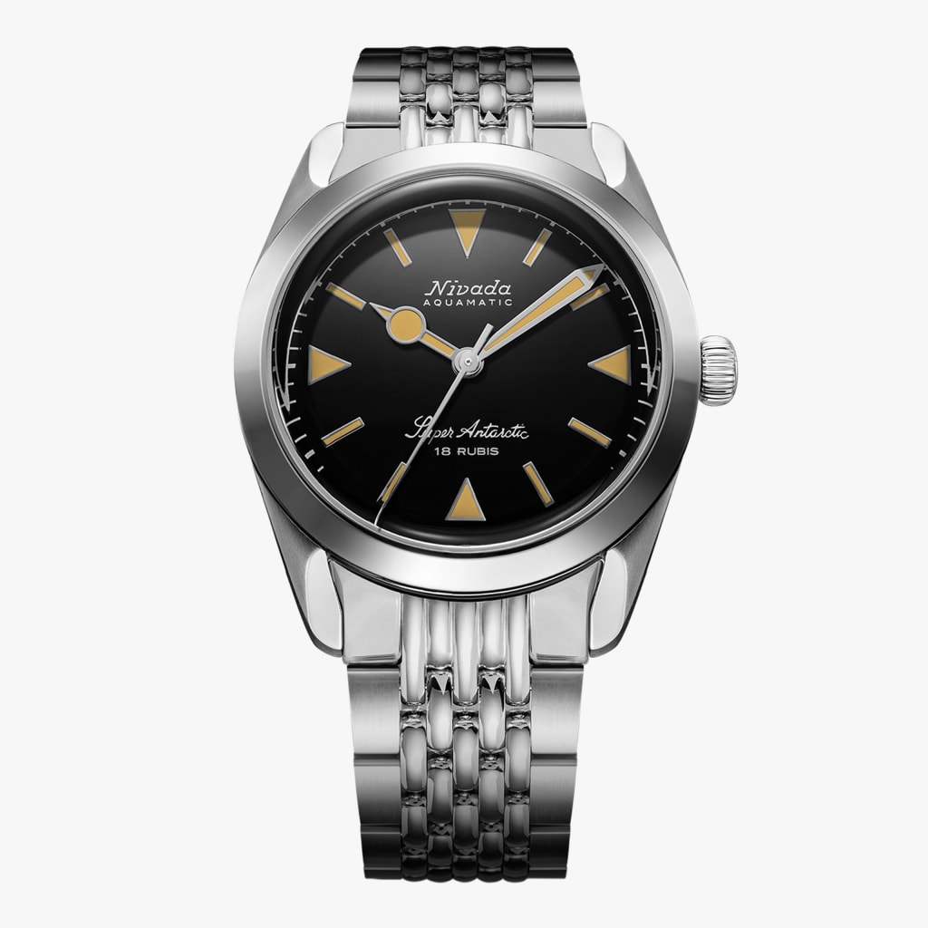 Nivada Super Antarctic Black Beige Luminova - 35mm - Beads of Rice