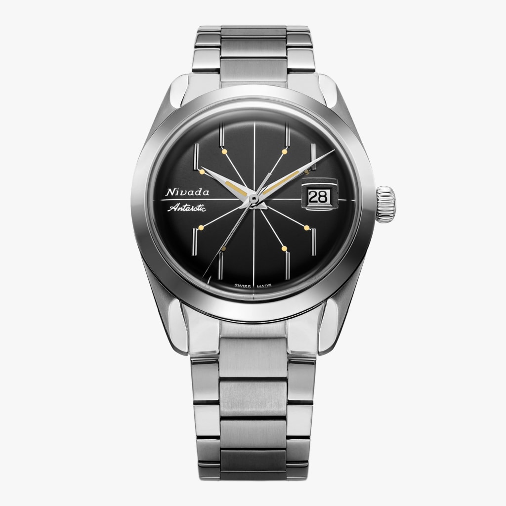 Nivada Antarctic Spider Black 38mm - Bracelet Flat Link