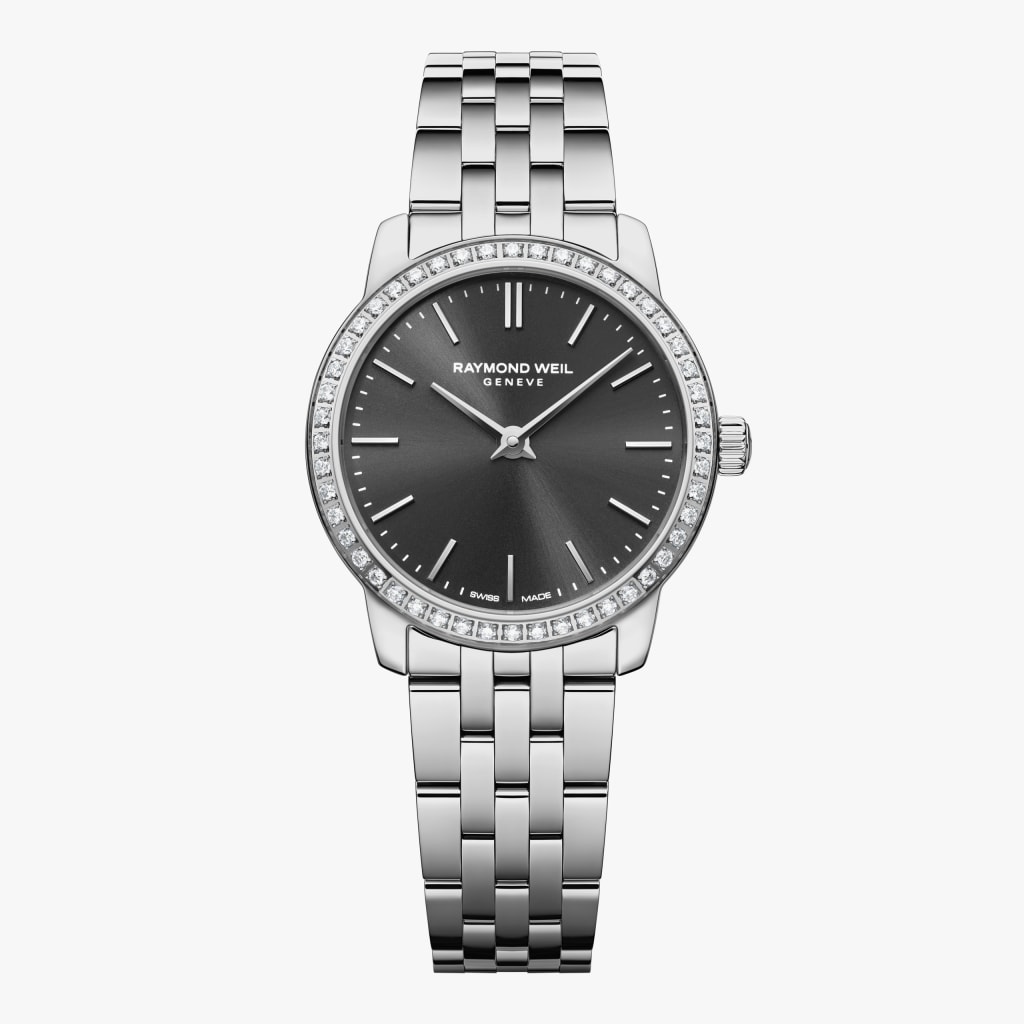 Raymond Weil Toccata Ladies Classic Diamond Stainless Steel Black Dial Quartz Watch